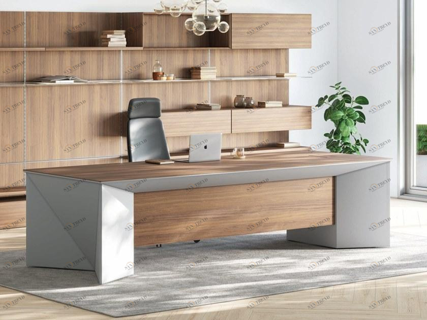 Ersa Прямоугольный письменный стол из дерева со встроенной полкой sun-id-1493254