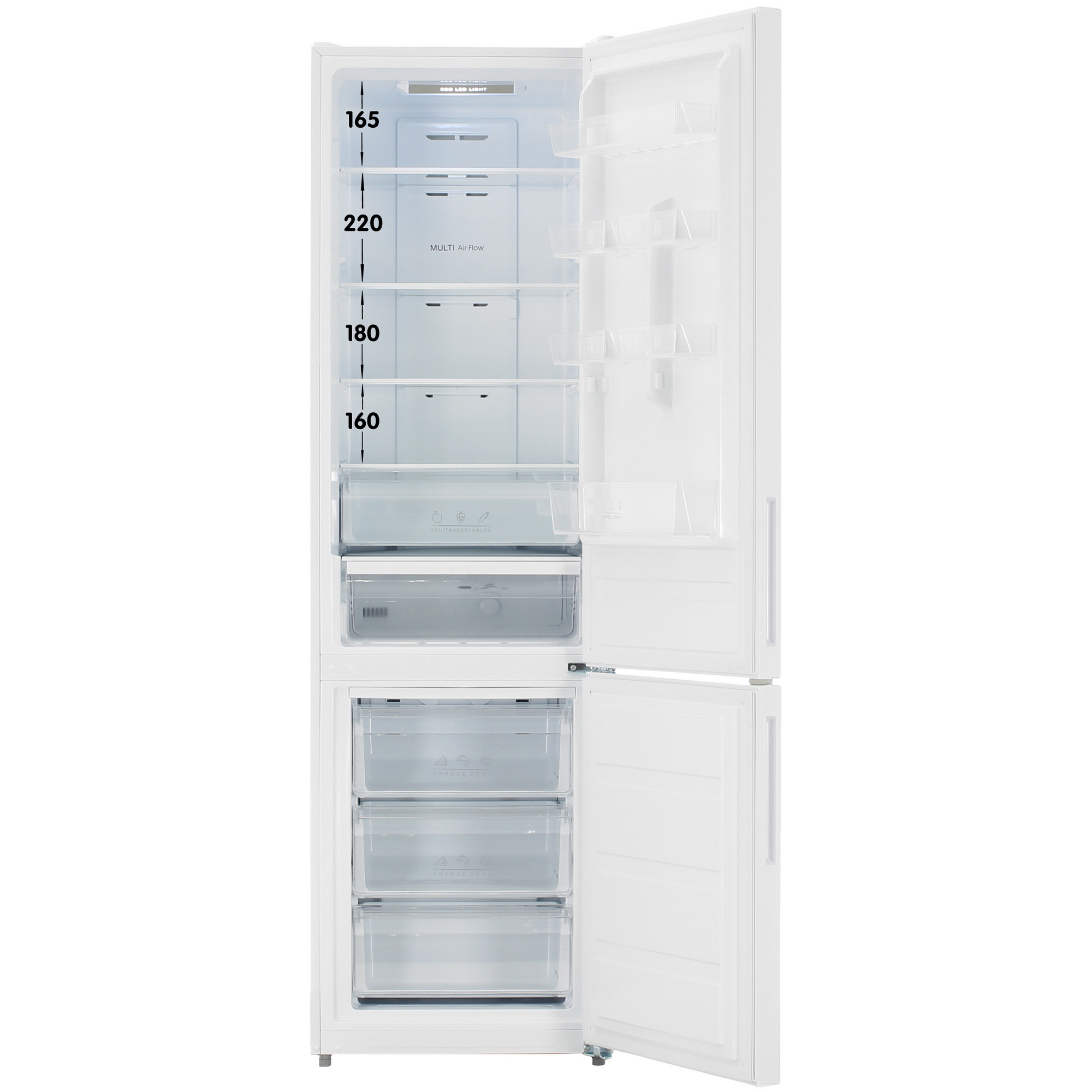 9263056 Холодильник с морозильником   DEXP B4-34AMA белый STDN-0103048 - Вид №1