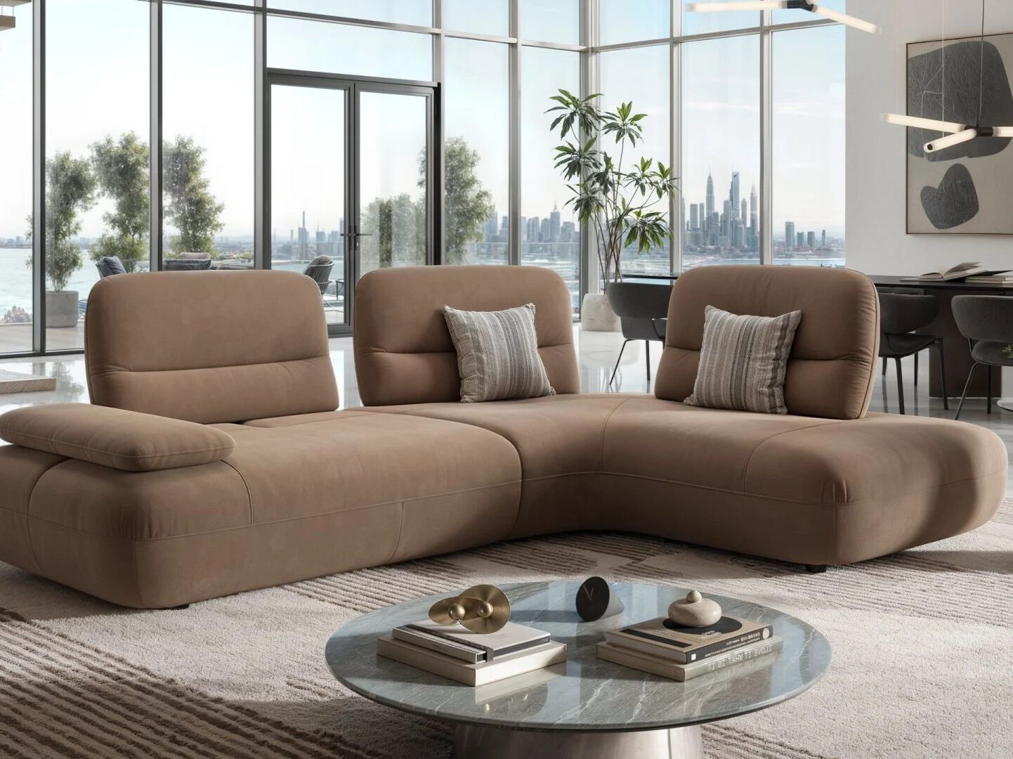 Угловой диван из ткани Sofanella Дубай ARCH-00060787 - Вид №4