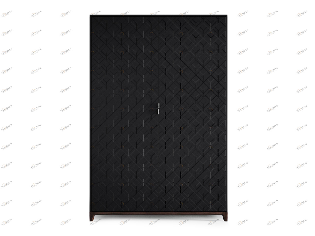 Шкаф распашной двухдверный темный дуб Case THE IDEA  210355 Черный 