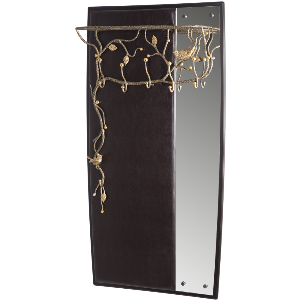 15011 Вешалка настенная Терра (с зеркалом) Каштан Амбер BOGACHO 4627196590427