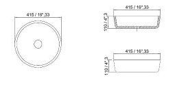 46666 Накладная раковина на столешницу  овальная Dimasi  - Вид №1