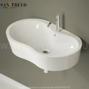 ACER0780M1RTZZ Подвесная раковина настенная овальная Agape  белая