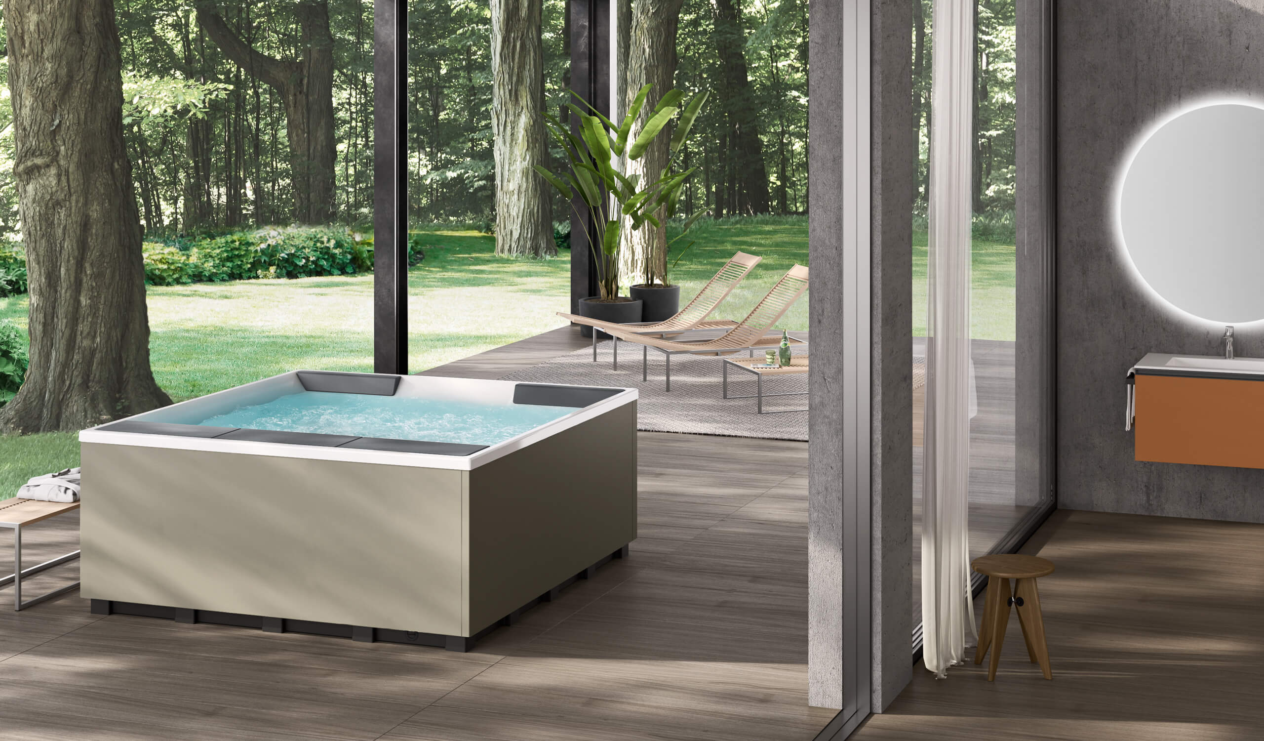 Надземный мини-бассейн с джакузи Gruppo Geromin ALTANA ARCH-00105588 - Вид №6