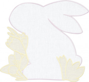 10677588 Truffle Bee Набор плейсматов Truffle Bee Easter Bunny Linen 40х43см, 2шт, бело-желтый, лен Ткань