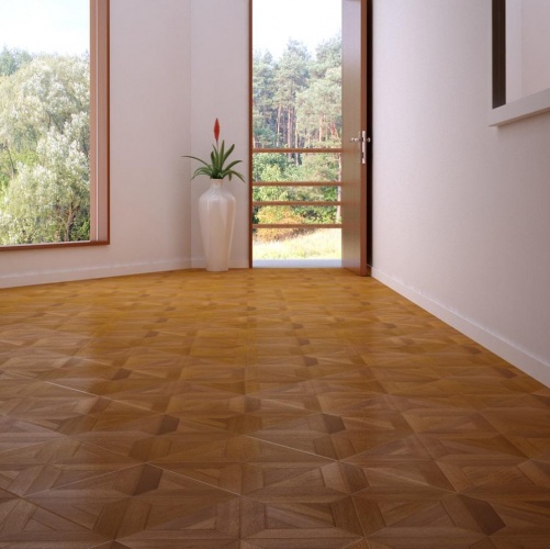 Модульный паркет Marco Ferutti Castello Castello Термо Дуб с брашью (Текстурированная) 450х450 мм 2600600048 - Вид №4