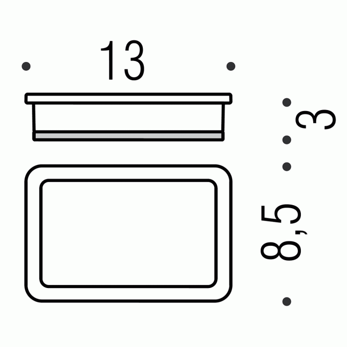 B6240 Мыльница настольная (хром) COLOMBO LULU Colombo Design - Вид №1