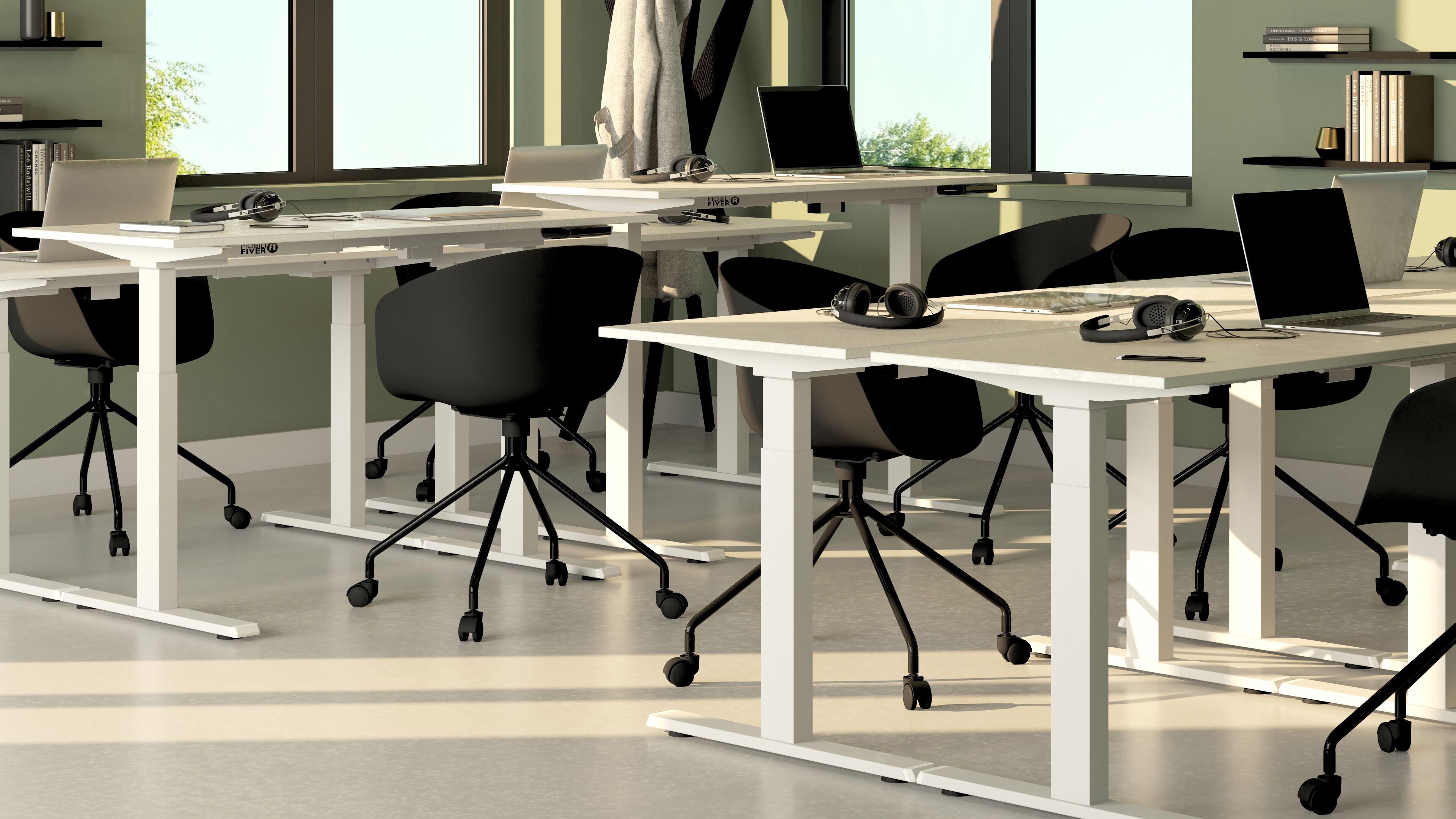 Прямоугольный стол с регулируемой высотой в меламине с электрическим движением Mobili Fiver Clara ARCH-00141252 - Вид №79