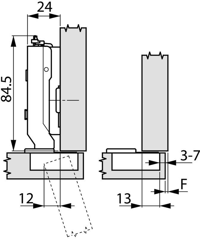 Würth Петля для металлической чашки для мебели Cerniera tiomos click-on F028138701 - Вид №4