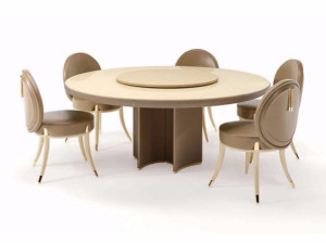 Мраморный круглый стол для контракта с Lazy Susan