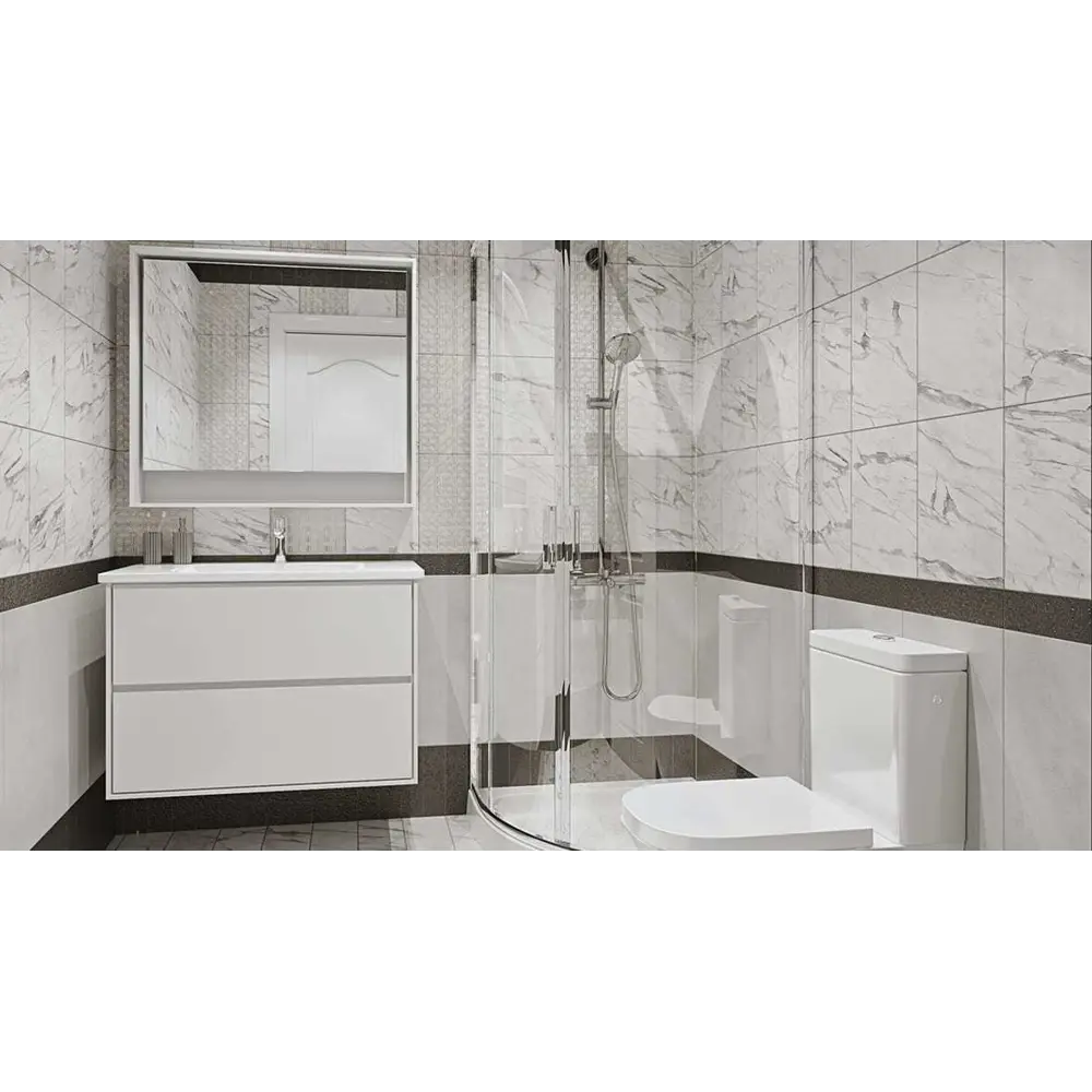 Плитка настенная Marble 25х35 см 1.4 м² цвет белый 82109478 STLM-2047859 BELANI  - Вид №6