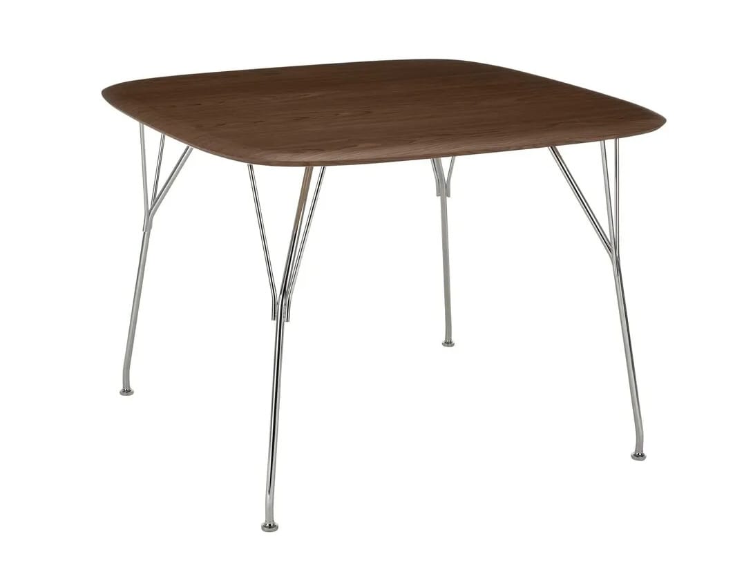Квадратный стол из стали и дерева Kartell VISCOUNT OF WOOD ARCH-00097390