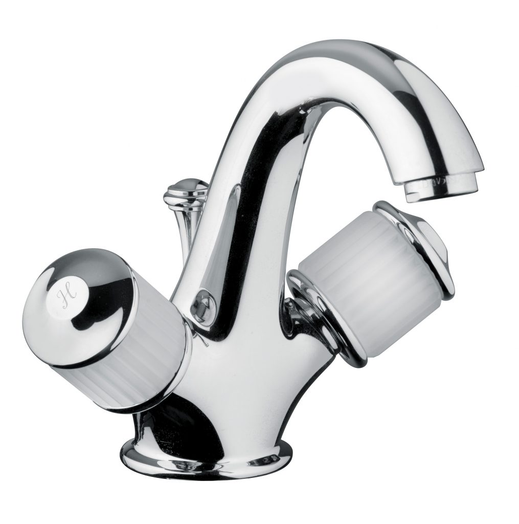 4521 Смеситель для раковины на одно отверстие со сливным клапаном 1,1 / 4 ”. Bongio Cristallo