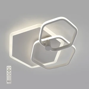 Умная люстра потолочная светодиодная «Esta Trio» с пультом управления 18 м² регулируемый белый цвет света белый