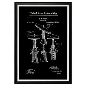 896521256_1818 Арт-постер «Патент на штопор, 1883» Object Desire