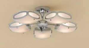 Потолочная люстра Citilux Берген CL161151 CITILUX ДИЗАЙНЕРСКИЕ, БЕРГЕН ХРОМ 183025 Белый