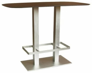 Vela Arredamenti Прямоугольный высокий стол из стали, подвергнутой пескоструйной обработке Spritz