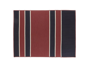 Прямоугольный ковер ручной работы из полосатой ткани