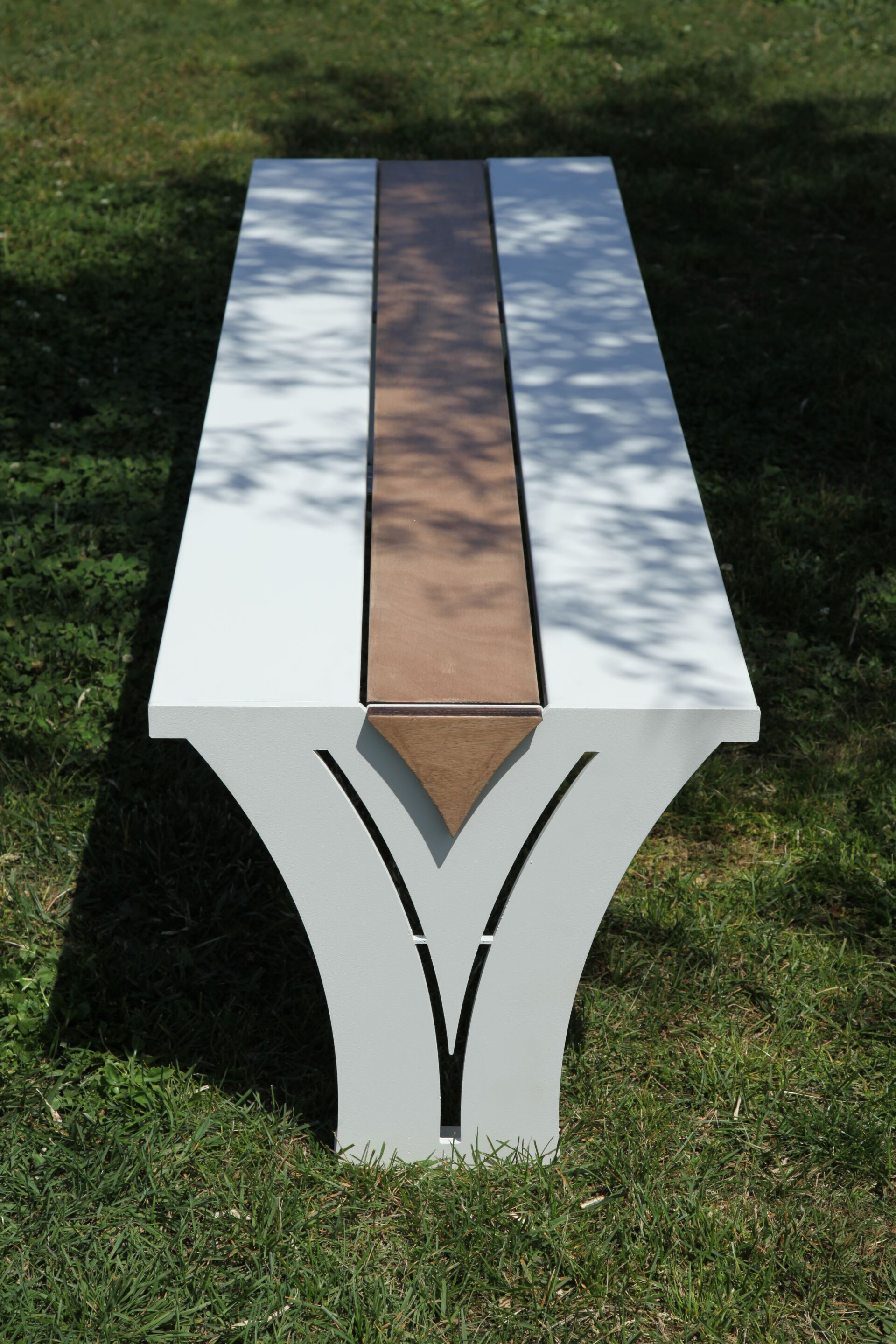 Стальная и деревянная скамья без спинки CITYSì Viktor ARCH-00048494 - Вид №7