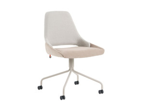 Тканевый поворотный стул с колесами