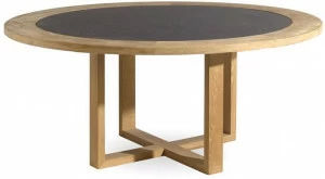 MANUTTI Круглый садовый стол из тика Siena