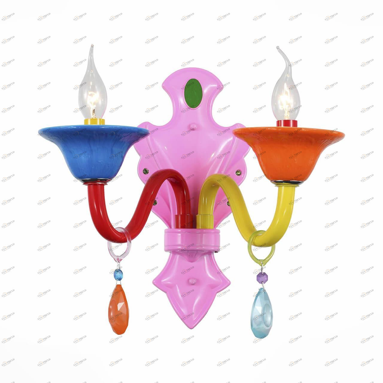 Бра настенное разноцветное ST Luce Delizia SL672.961.02 ST LUCE СВЕЧА 00-3931124 Оранжевый;разноцветный;розовый;синий 