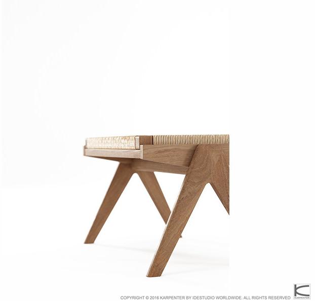 KARPENTER Табурет из веревки и тика Tribute Tb14-t - Вид №3