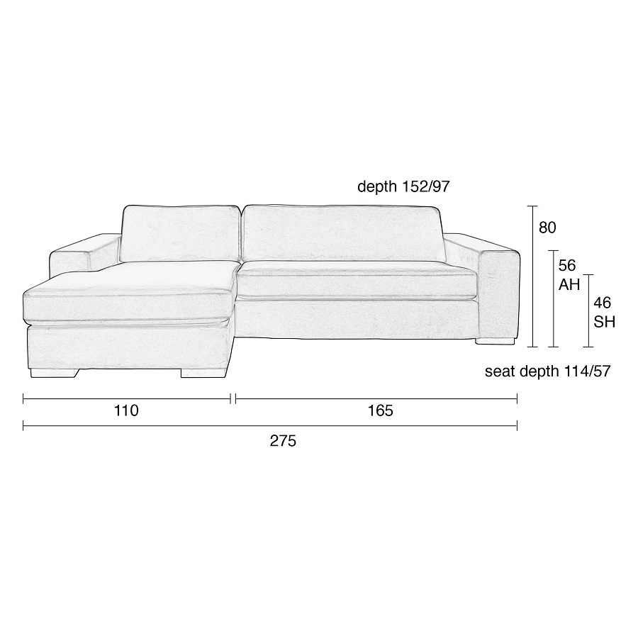 Диван Fiep левосторонний, серый Zuiver 3200169 - Вид №5