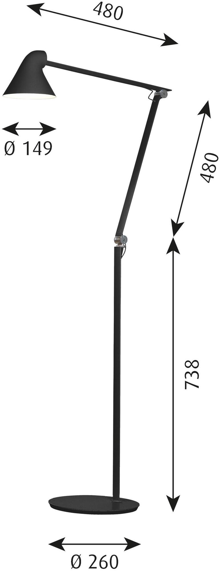 Louis Poulsen Регулируемый светодиодный металлический торшер Njp sun-id-1441534 - Вид №4
