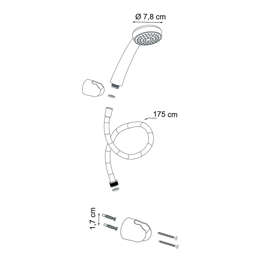 Набор для душа Sensea Natu 1 режим цвет хром STLM-2076102 - Вид №10