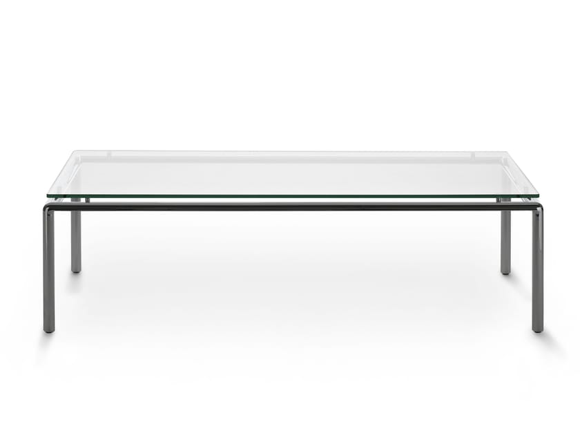 Прямоугольный низкий стол из стали и стекла de Sede DS-9075 ARCH-00064474