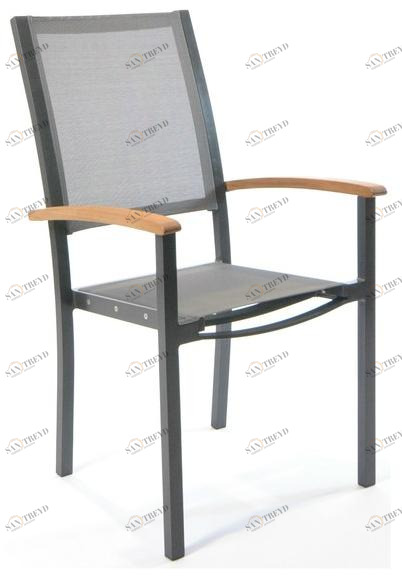 FISCHER MÖBEL Алюминиевый садовый стул с подлокотниками, с высокой спинкой Forum sun-id-1378982