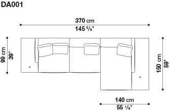 B&B Italia 3-х местный тканевый диван с шезлонгом Dock sun-id-1355318 - Вид №39