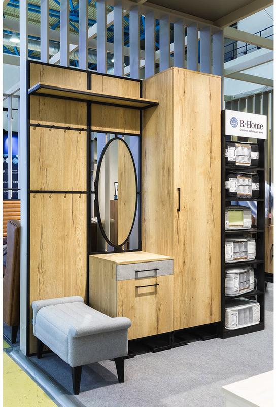 29482 Шкаф одностворчатый Loft 45 см Дуб Натур R-HOME 4017248h_Натур - Вид №3