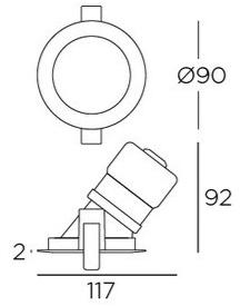 LEDS C4 Круглый встраиваемый светодиодный светильник из алюминия Play sun-id-1345722 - Вид №1