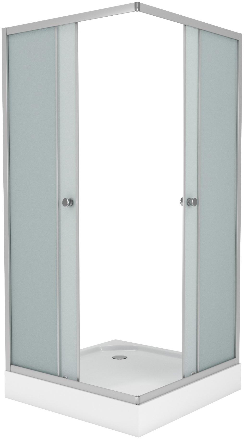 Душ. уголок NG- 010-14Q (1000х1000х1950) низкий поддон(13см) стекло МАТОВОЕ, 2 места Niagara ECO 0101422Q - Вид №1