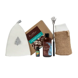 Набор для бани Banika войлок цвет белый/коричневый