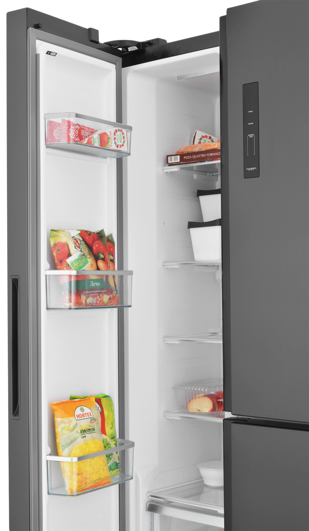 9185196 Холодильник Side by Side   ZUGEL ZRTD459XB черный STDN-0120863 - Вид №5