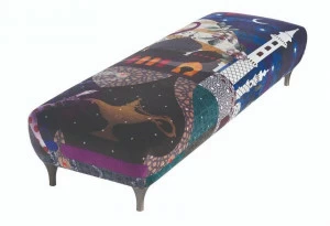 Roche Bobois Прямоугольный пуф из ткани Globe trotter