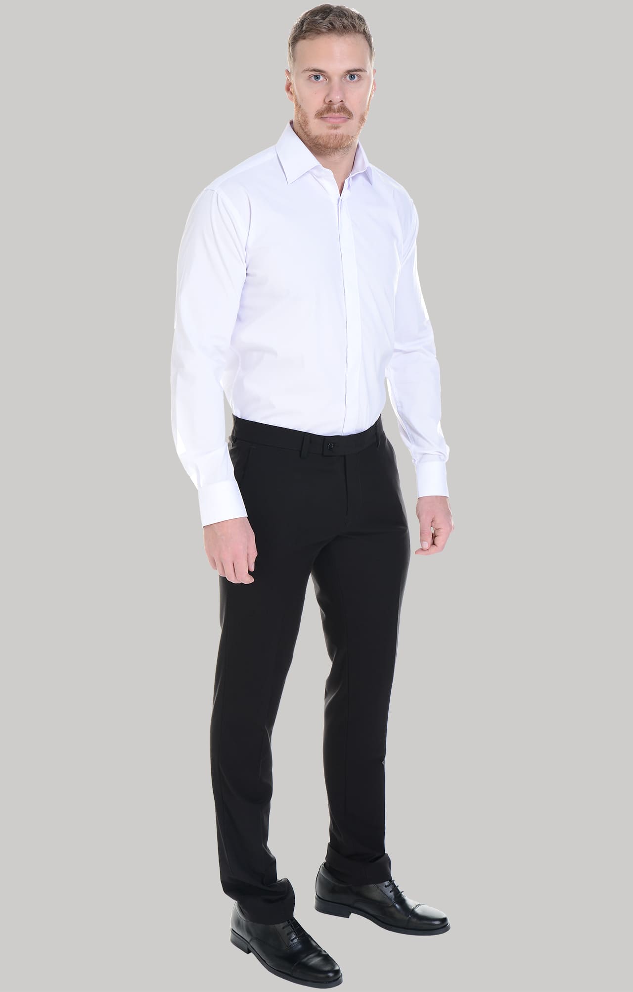 62467 Рубашка мужская  white El-Risto  Корпоративная одежда  размер 42/176-182  - Вид №7