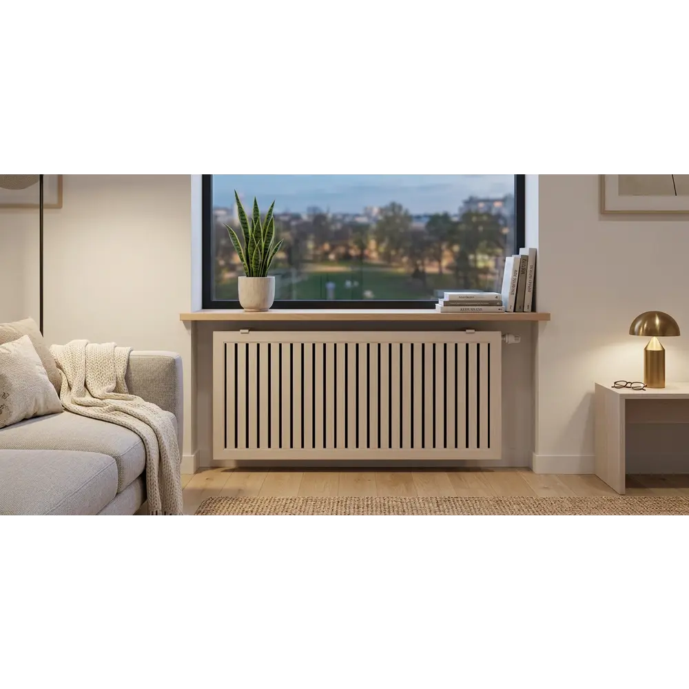 Экран радиатора 90x60 см МДФ цвет ясень белый Santreyd STLM-2069730 - Вид №3