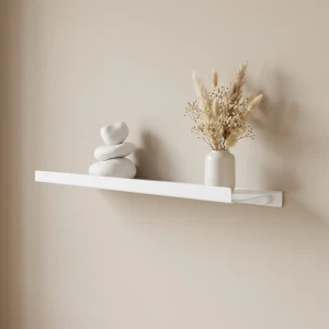 Настенная полка 44x12 см металл цвет белый