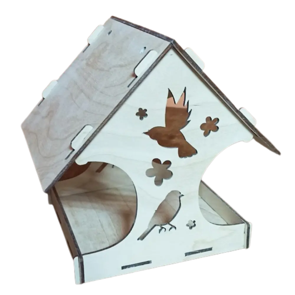 Кормушка для птиц Птица 145x180x145 мм дерево 89134156 STLM-2136457 Santreyd 