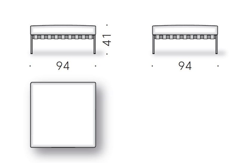 Ткань круглый сад пуфик DE PADOVA Étiquette Outdoor ARCH-00004090 - Вид №1