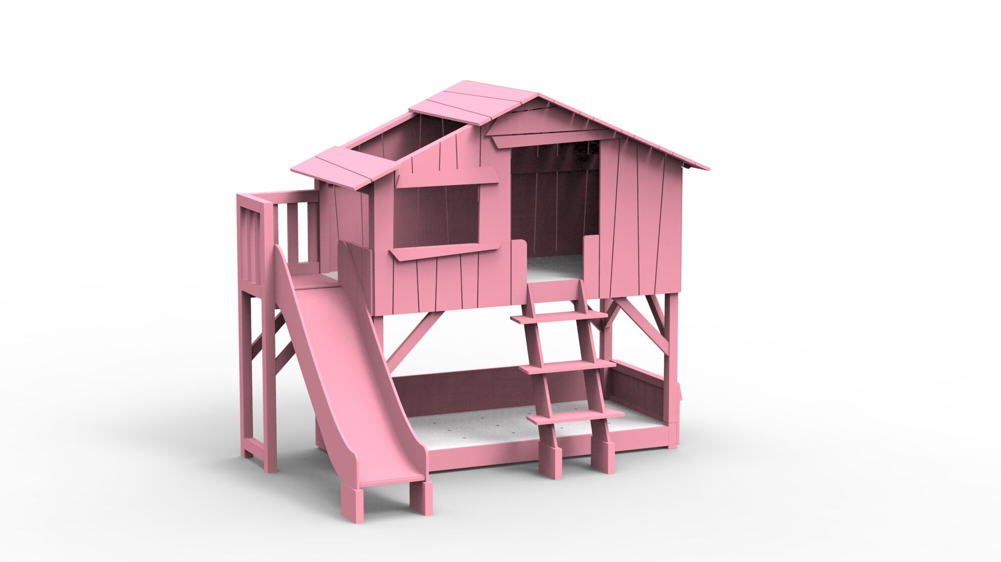 Двухъярусная кровать из МДФ с горкой и платформой Mathy by Bols TREEHOUSE BEDS &amp ARCH-00002332 - Вид №19