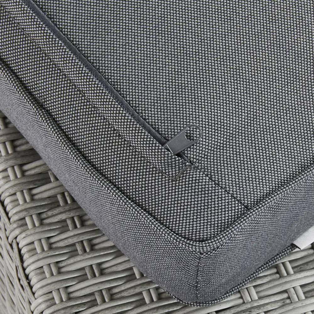 Набор садовой мебели Naterial Davos угловой алюминий/стекло серый: диван, стол и пуф STLM-2088703 - Вид №13