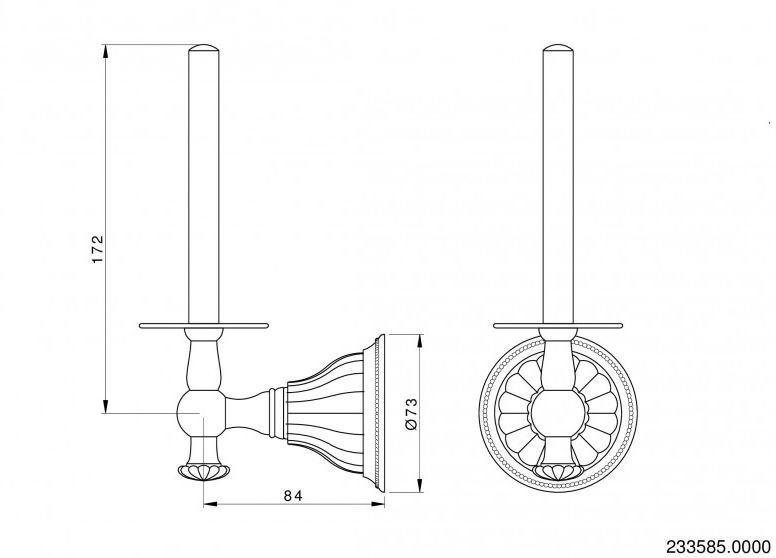 Bronces Mestre Держатель запасного рулона Artica with porcelain 233585.0000.50 - Вид №1