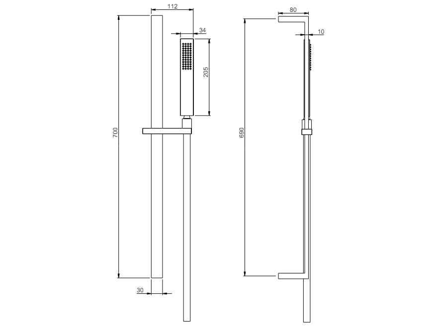 Подъемный стержень с ручным душем Rubinetterie Frattini душевые ARCH-00092861 - Вид №6