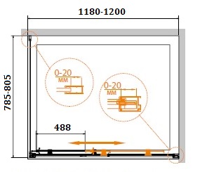 Душевой уголок CEZARES RELAX-AHF-1-120/80-P-Bi - Вид №1