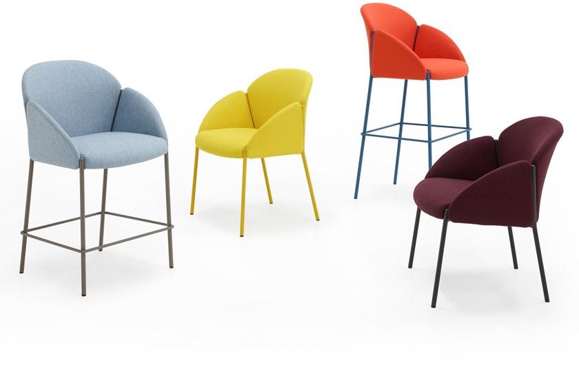 Artifort Высокий табурет из ткани с подлокотниками со спинкой Andrea sun-id-1435213 - Вид №2